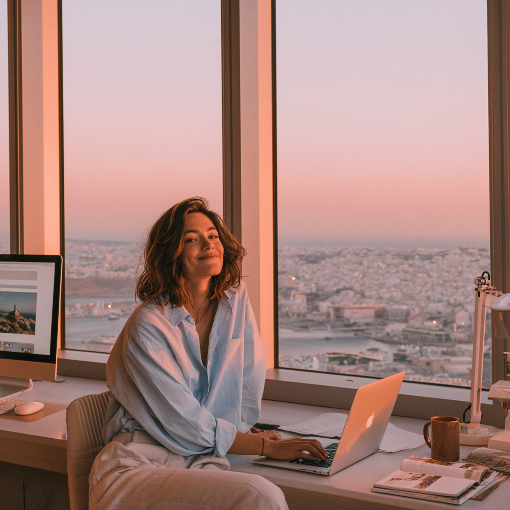 Webdesigner erstellt Hotel-Webseite