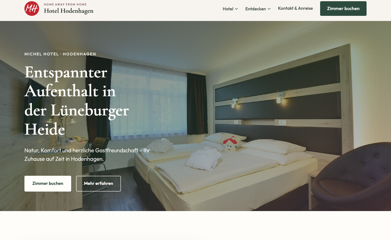 Website Michel Hotel Hodenhagen