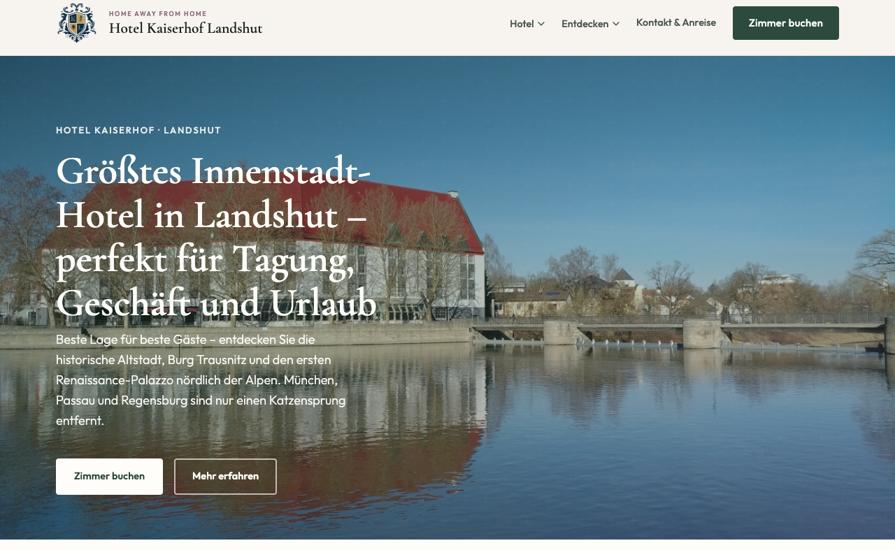 Website Michel Hotel Landshut